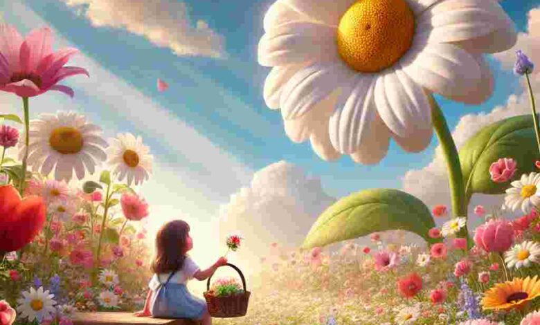 cicek tarlasinda bir gun