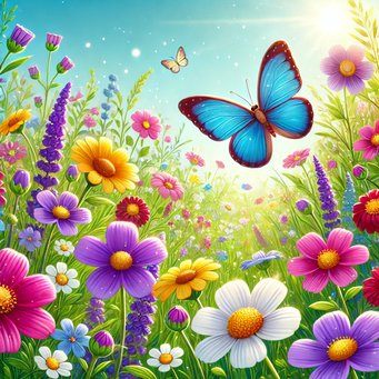 Minik Kelebek ve Çiçekler 13 minik kelebek ve cicekler